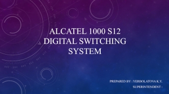 Alcatel 1000 s12 digital switching system