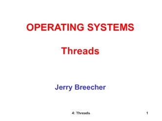 Operating systems. Threads. (Section 4)
