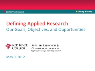 Defining applied our goals, objectives, and research opportunities