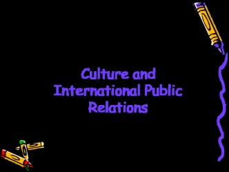 Culture and International Public Relations