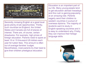 Education abroad