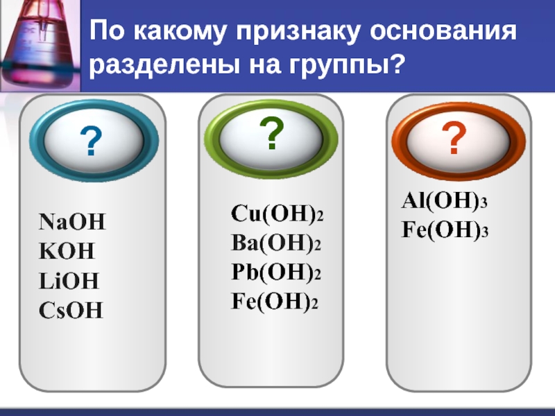 Цвета оснований. По какому признаку основания разделены на группы. Основания в свете Тэд 8 класс. LIOH классификация. Основания подразделяют на.