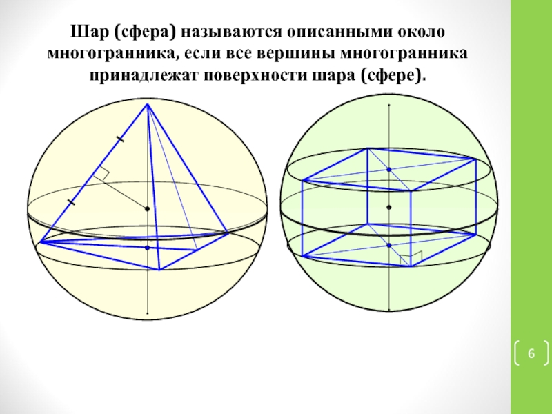 Диаметральной плоскостью шара называется. Многогранник описанный около сферы. Комбинации многогранников и тел вращения. Комбинация шара и многогранников. Тела вращения сфера и шар.