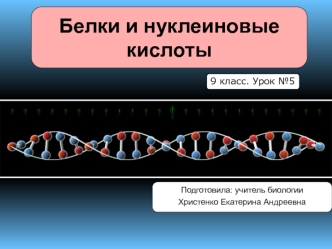 Белки и нуклеиновые кислоты