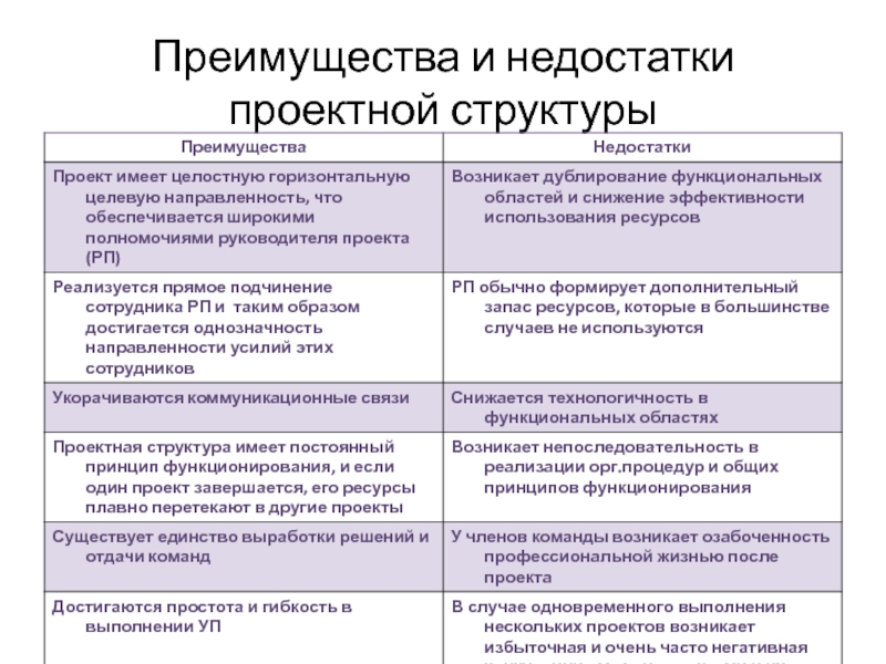 Недостатком функциональной структуры управления проектом является