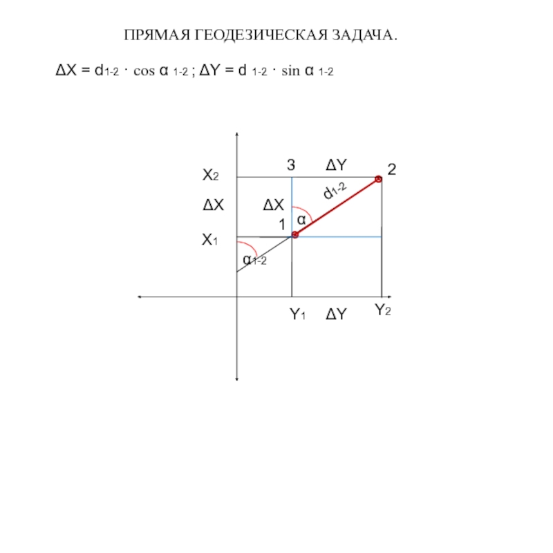 Геодезическая задача пример решения