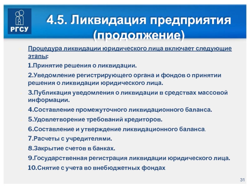 После закрытия. Перечислите этапы ликвидации юридического лица. Перечислите и опишите основные этапы ликвидации юридического лица.. Составьте схему: «этапы ликвидации юридического лица».. Ликвидационный план предприятия.