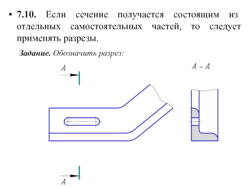 Сечение металла на чертеже