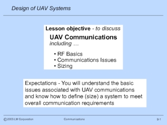 Design of UAV systems