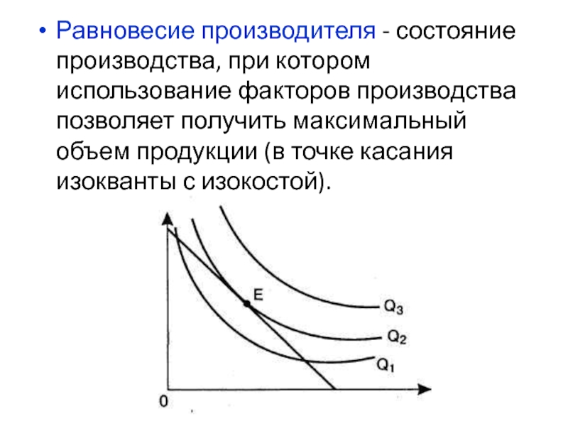 Равновесие производителя. Изокванта изокоста Оптимум производителя. Равновесие производителя график. Изокоста равновесие производителя. Модель равновесия производителя.