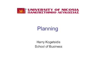 Planning. Advantages of planning
