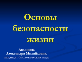 Понятие о безопасности