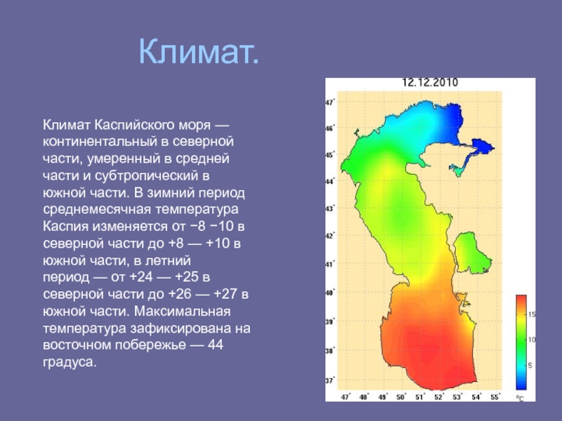 Доклад по теме Каспийское море