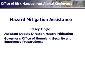 Hazard mitigation assistance