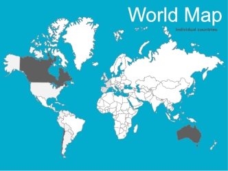 World Map. Individual countries