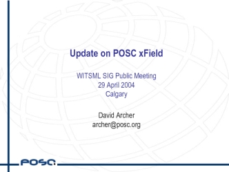 Update on POSC xField