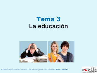 La educación española. (Tema 3)