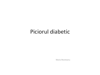 Piciorul diabetic