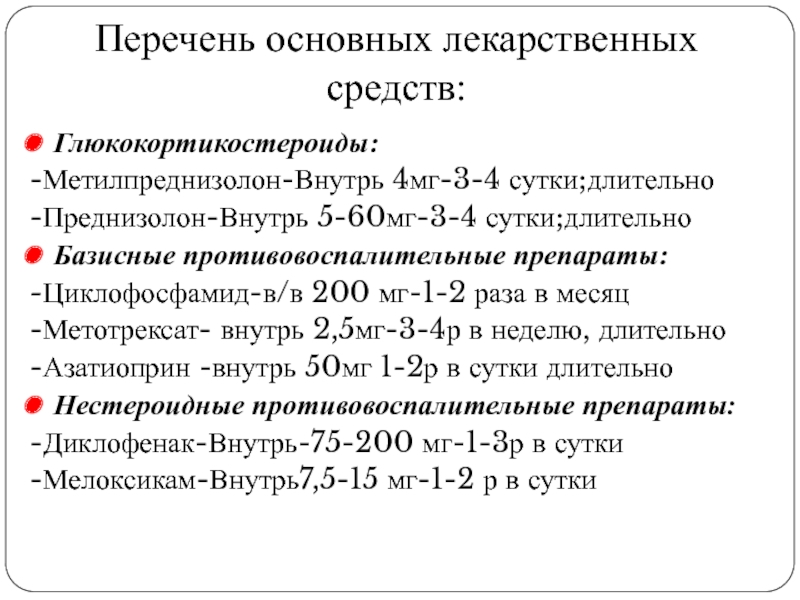 Метипред схема приема