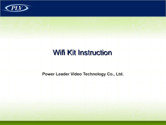 Wifi Kit Instruction