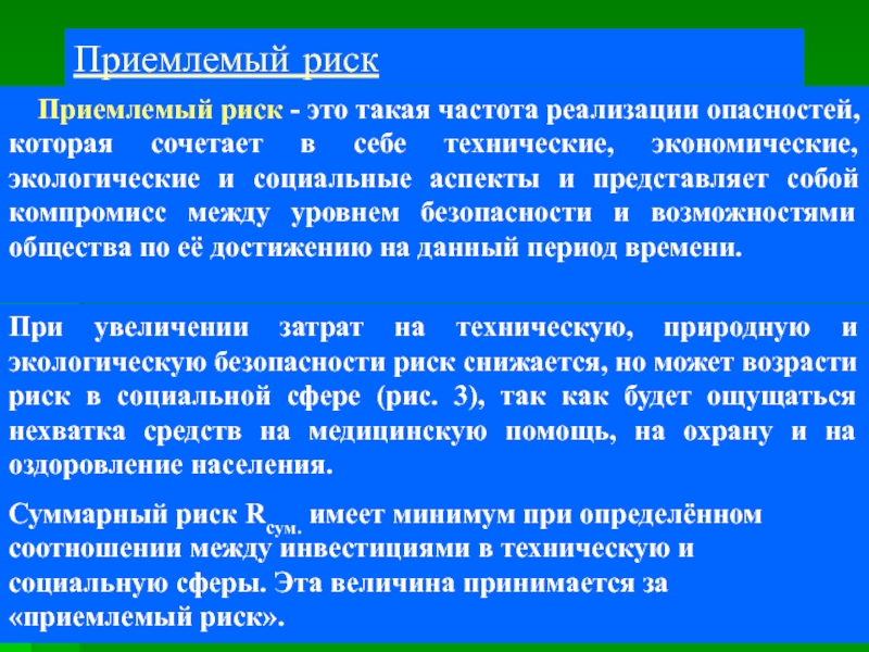 Что такое приемлемый риск