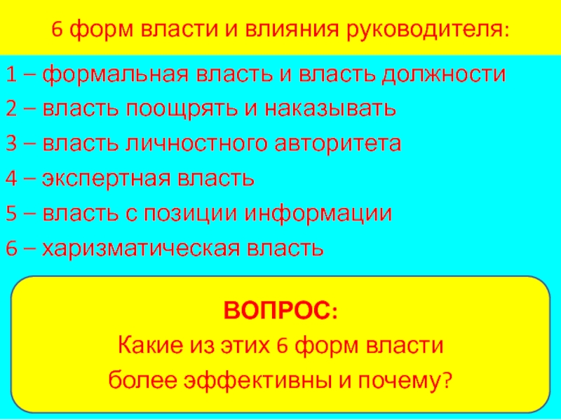 Формы власти. Формы власти должности. Формальная власть. Формы влияния руководителя на исполнителя.. Формальная власть в организации подразумевает.