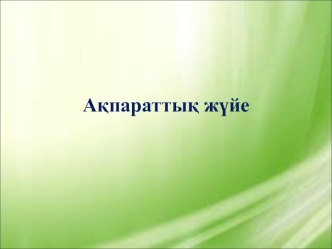 Ақпараттық жүйе