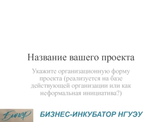 Шаблон для написания проекта. НГУЭУ