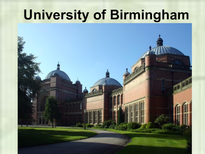 university of birmingham presentation