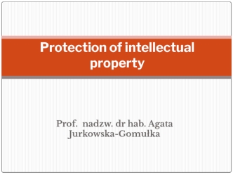 Protection of intellectual property