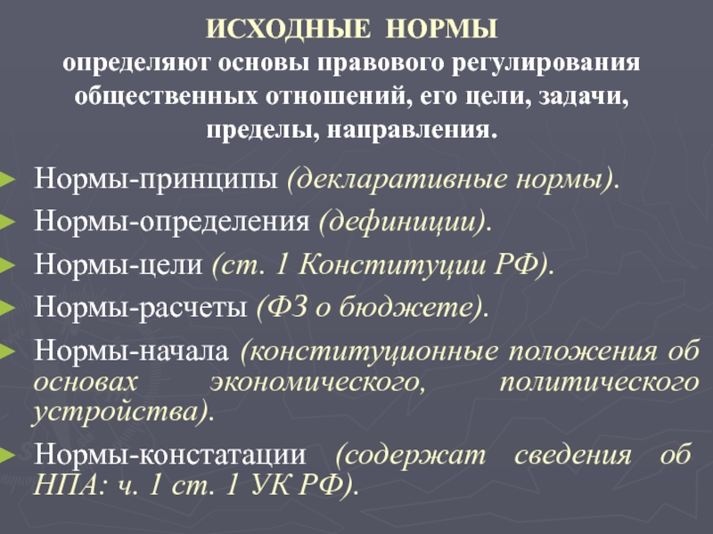 Нормы принципы