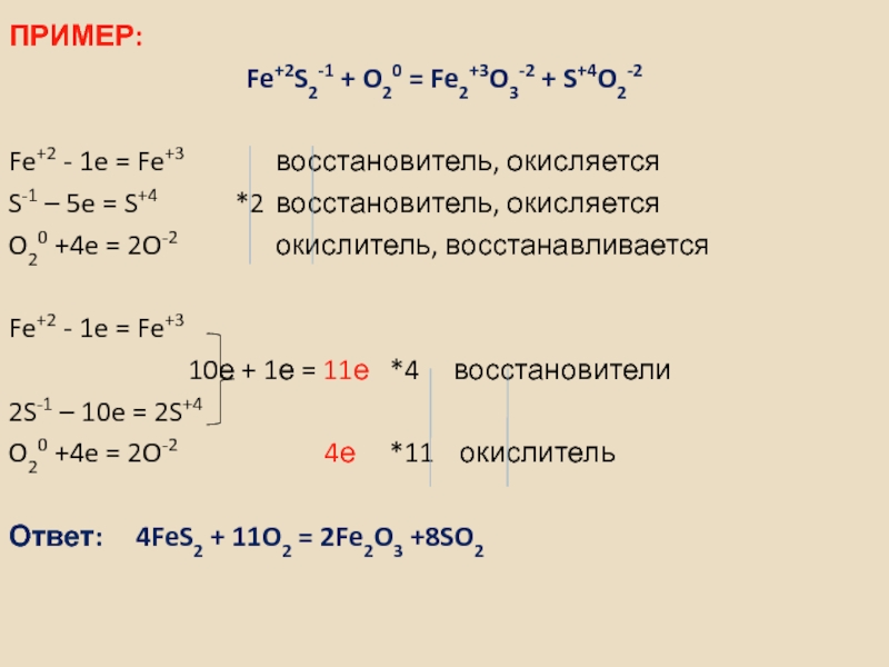 В схеме реакции fe3o4