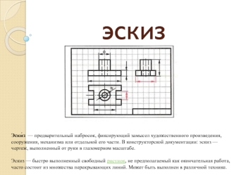 Эскиз. Алгоритм выполнения эскиза