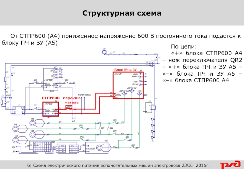 Силовая схема электровоза 2эс6