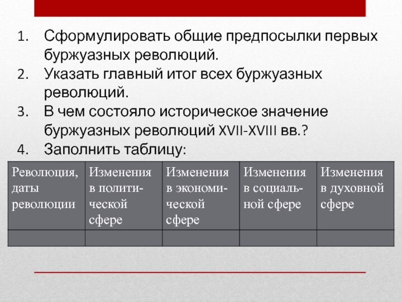 Политические революции 17 18 веков презентация 10 класс