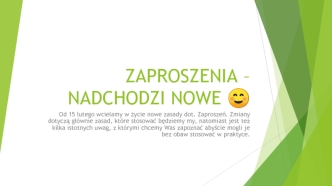 Zaproszenia – nadchodzi nowe