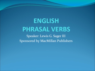 English phrasal verbs