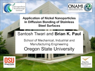 Application of nickel nanoparticles in diffusion bonding of stainless steel surfaces