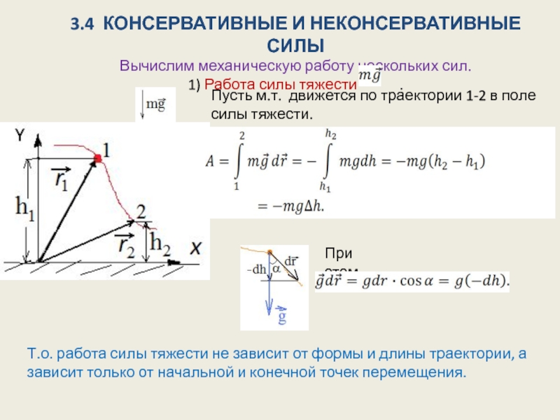 Консервативные силы в физике. Потенциальная энергия неконсервативных сил. Сила реакции опоры это консервативная сила. Консервативные и неконсервативные силы. Неконсервативные силы сила реакции опоры.