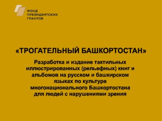 Трогательный Башкортостан. Разработка и издание тактильных иллюстрированных книг и альбомов на русском и башкирском языках