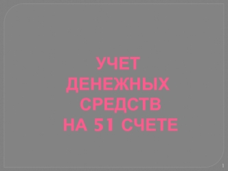 Учет денежных средств на 51 счете