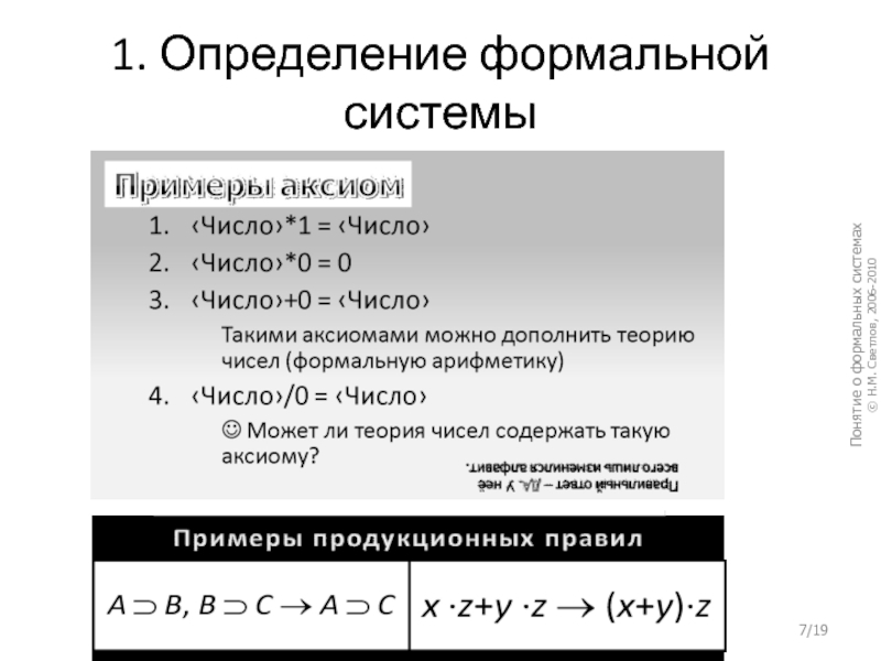 Формальная система логика