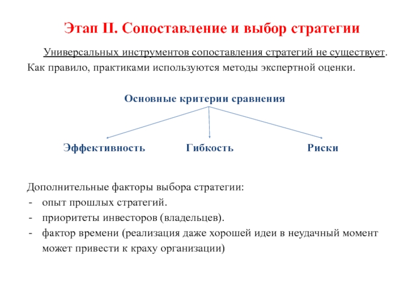 Стратегия выборов. Факторы выбора экономической стратегии. Сопоставления стратегии эксперимента. Основные методы разработки стратегии. Экспертные методы выбора стратегии:.