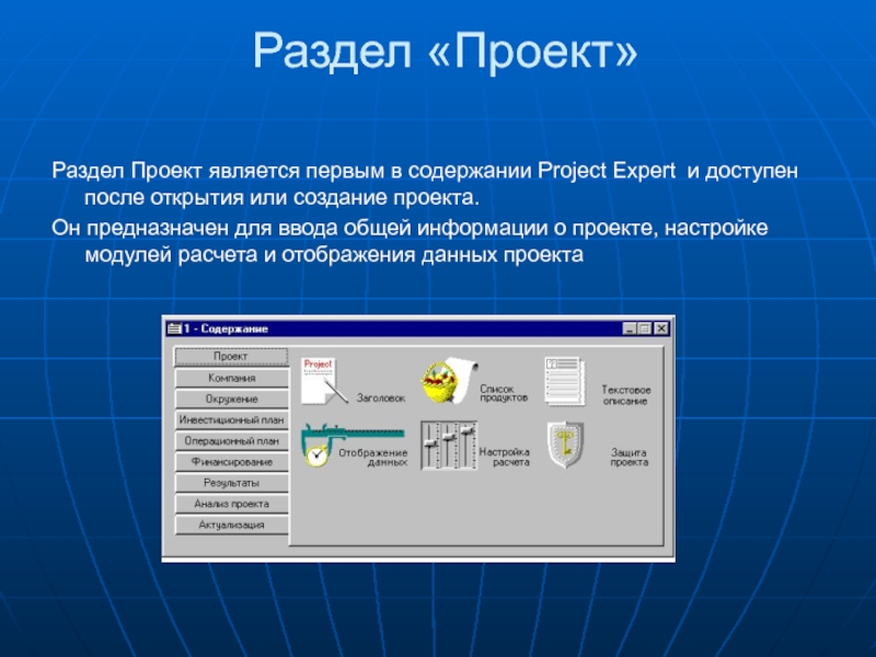 Презентация project expert