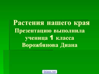 Виды травянистых растений