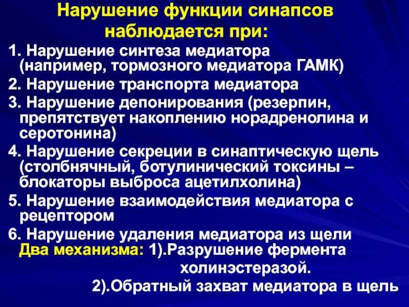 Нарушение функции. Нарушения функций синапсов. Функции синапса. Нарушения функций синапсов физиология. Механизмы нарушения функций синапсов.