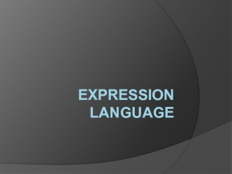 Expression language