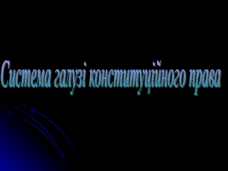 Система галузі конституційного права