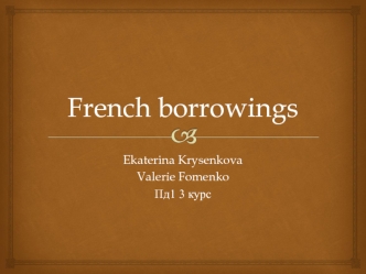 French borrowings