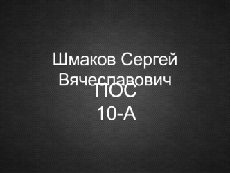 Шмаков Сергей Вячеславович. Резюме